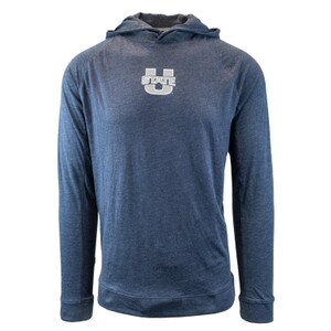 Men's Utah State hooded long sleeve t-shirt navy